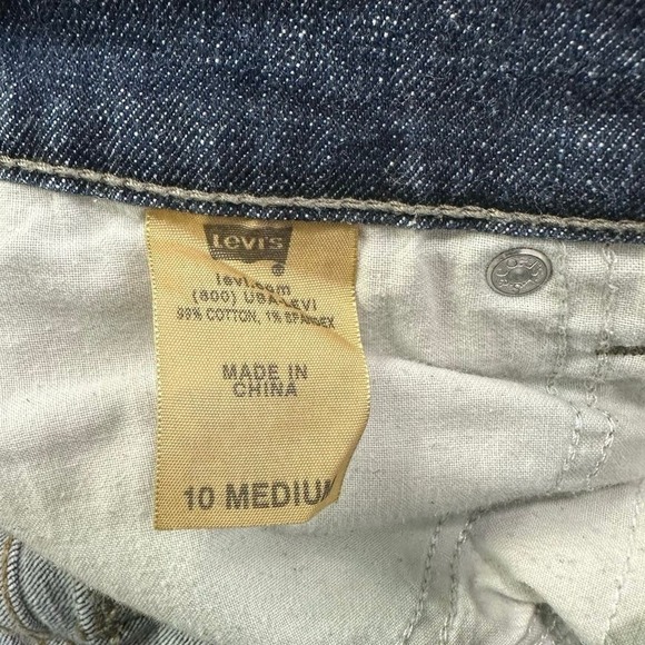 Levi's 512 Perfectly Slimming Bootcut Jeans Size 10 Medium Flap Pocket Dark - Picture 6 of 8